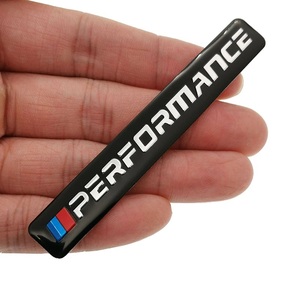 【ゆうパケット送料込】BMW PERFORMANCE エンブレムプレート ブラック 縦1.2m×横8.5cm アルミ製 BMW パフォーマンス　