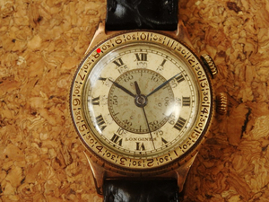 希少品 LONGINES LINDBERGH 1940S cal.12.68ZS 10K gold filled case ロンジン リンドバーグ ヴィンテージ アンティーク 手巻