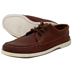 格安クオディQUODDY TRAIL MOCCASIN501401 BLUCHER CAVALIER WHISKEY 9サイズ 新品 アメリカ製 ホワイトソールデッキ