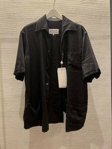 MAISON MARGIELA メゾンマルジェラ 半袖シャツ 黒　48 開襟