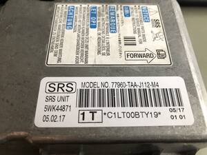 77960-TAA-J112-M4　エアバッグ コンピューター ECU リビルト。保証付き。 エアーバック　修理