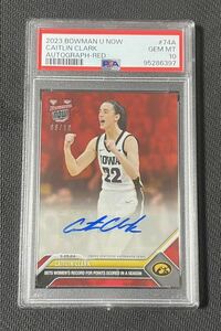 2023 ボウマン ユニバーシティ ナウ ケイトリン・クラーク サイン シリアル06/10 Bowman U Now Caitlin Clark Autograph Red psa10