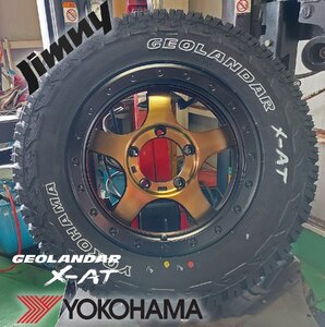 JB64 JB23 ジムニー専用 YOKOHAMA ジオランダー X-AT 195R16 タイヤホイールセット 16インチ ホワイトレター