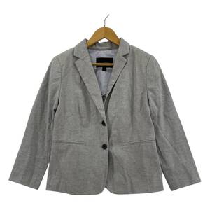 Banana Republic バナナリパブリック リネン混 テーラードジャケット size4/グレー