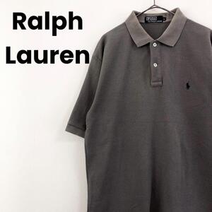 Ralph Lauren ポロバイラルフローレン　半袖ポロシャツ　グレー　ロゴL