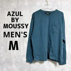 [AZUL BY MOUSSY] 長袖 カットソー カジュアル 無地 (M)