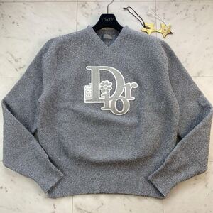 未使用級22AW◎Christian Dior クリスチャンディオール ERL イーアルエル コラボ テクニカル ニット セーター ロゴ刺繍　スターチャーム付