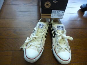 即決・送料込み★コンバース(CONVERSE)とフラボア(FRAPBOIS)★のコラボALL STARスニーカー★白ｘデカロゴ US8.5(27cm)元箱付き