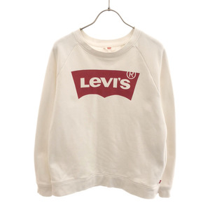 リーバイス プリント 長袖 トレーナー S ホワイト Levi