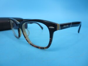 ポリス　POLICE　メガネ　眼鏡　度入り　フロント12.5㎝　テンプル13㎝　ケース（オークリー OAKLEY）　現状品　（中　OKY5