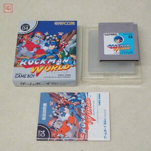 動作保証品 外箱美品 GB ゲームボーイ ロックマンワールド ROCKMAN WORLD カプコン CAPCOM 箱説付【PP