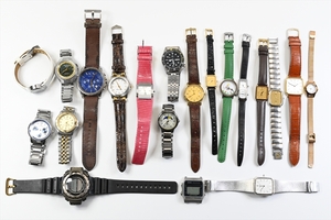 1. 腕時計 20点セット まとめ売り SEIKO/CITIZEN/BALLY/TECHNOS/FURLA/ARMANI/RICOH/BERING/EXCEED/CASIO 大量 稼働品あり ジャンク