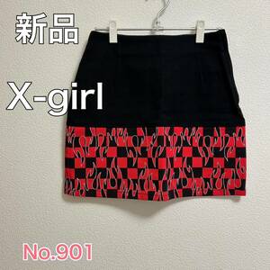 送料無料 匿名配送 新品 X-girl ミニスカート