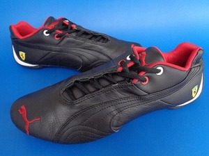 12833■PUMA FUTURE CAT LEATHER SF FERRARI プーマ フューチャーキャット レザー ドライビングシューズ 黒 27 cm 305735-02