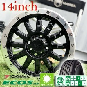 スペーシア ルークス アルト タイヤホイール 新品4本セット 14インチ ロックフォース YOKOHAMA ECOS ヨコハマ エコス ES31 155/65R14