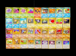 2【コンプリートセット】ポケモンカード　旧裏　拡張シート　第2弾　赤版　全36種　貴重　当時品　旧裏面　ポケカ