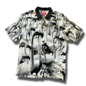 14SS supreme Flamingo s/s rayon shirt フラミンゴレーヨンシャツ　ホワイト