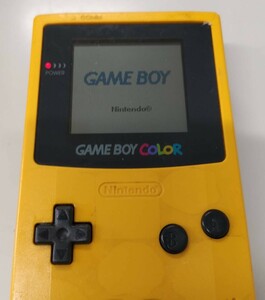 1円　Nintendo　任天堂　ニンテンドー GAME BOY COLOR　ゲームボーイ カラー　CGB-001　黄色 通電確認済 ソフト確認済　音量が難有？　中古