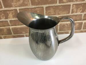 【中古】時代 医療器具 手付きポット/アンティーク*STAINL ESS STEEL*古道具*ディスプレイ*什器*昭和レトロ*病院