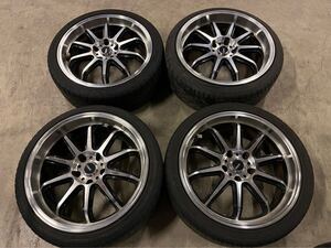 アルミホイール 5ZIGEN FIREBALL RR 18×8.5J 18×7.5J PCD100 5穴 ブラックポリッシュ