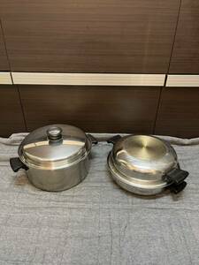 Amway Queen MULTI-PLY 18/8 STAINLESS STEEL 鍋セット 両手鍋 アムウェイ