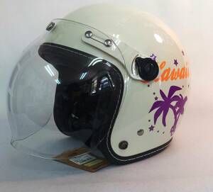 新品未使用　レディース　ヒートグループ　シーサイド　バブルジェットヘルメット　クールバニラホワイト　54mc~56cm