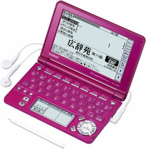 CASIO Ex-word 電子辞書 XD-SF4800FP フラッシュピンク 音声対応 100コンテ(中古品)