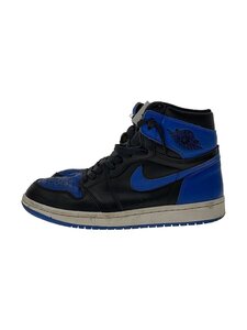 NIKE◆AIR JORDAN 1 RETRO HIGH OG/エアジョーダン1レトロハイ/ブラック/25cm/BLK//