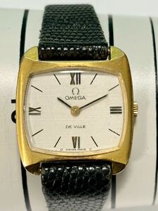 稼働品 OMEGA オメガ DE VILLE デビル スクエア 手巻き レディース腕時計 ヴィンテージ品