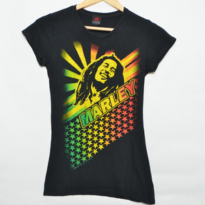 GS3736 ボブマーリー BOB MARLEY Tシャツ レディース L 肩35 メール便発送可 xq