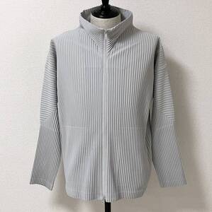 ISSEY MIYAKE HOMME PLISSE プリーツ ジップ ブルゾン グレー 2サイズ イッセイミヤケオムプリッセ ジャケット archive 4070326