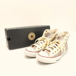 CONVERSE ALL STAR コンバースオールスター 6 1/2 25.5 ハイカットスニーカー 総柄 花柄 キャンバス地 レディース マルチカラー/PC40