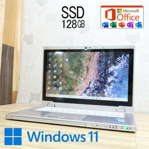 ★美品 高性能i5！新品SSD128GB★CF-AX2 Core i5-3337U Webカメラ Bluetooth Win11 MS Office 中古品 ノートPC★P80113