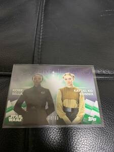 スターウォーズ　トレーディングカード　ウーマン　topps グリーンパラレル　/99