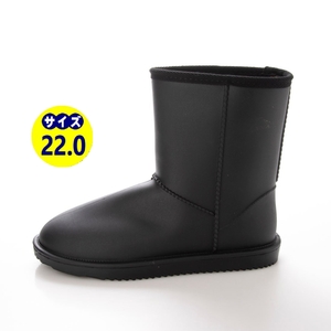 防寒ブーツ　ムートンブーツ　防寒防水ブーツ　新品『21076-BLK-220』22.0cm　メンズ、レディース、キッズのファミリーサイズ。