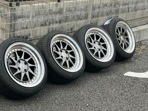 KYOWA RACING 16インチ 8J 25 195/45R16 新品タイヤ 4本 kyowaホイール　フィットRS GE8 GE6 GK5 GK3 ロードスター100PCD 4穴 GP4 アクア