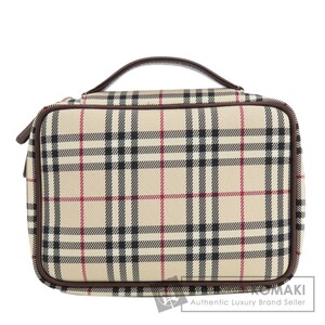 BURBERRY バーバリー ノバチェック ミニバッグ ハンドバッグ キャンバス レディース 中古