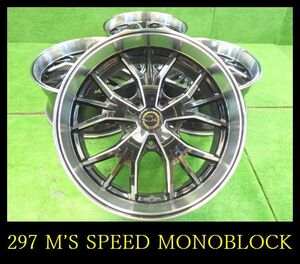 【297】★T730425◆M’S SPEED Dulia MONOBLOCKホイール◆22x10J 5穴 PCD150 +52 4本 ランクル タンドラなど