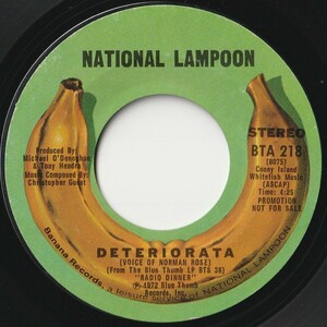 National Lampoon Deteriorata / Deteriorata Banana US BTA 218 202606 ROCK POP ロック ポップ レコード 7インチ 45