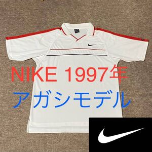 レア　美品　入手困難　ナイキ　1997年　アンドレ・アガシ　DRI-FIT　半袖ポロシャツ　NIKE　AGASSI　テニスウエア　ビンテージ