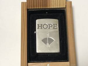 未使用 ケース付き ZIPPO ジッポー ホープ ロゴ HOPE シルバー 2011年製　シリアル有　限定 アメリカ USA オイルライター MADE IN USA