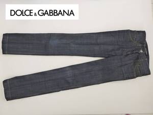 超美品 Dolce&Gabbana - ドルチェ＆ガッバーナ ★濃紺デニム　金属プレート　ジーンズ　デニムパンツ　36　S相当