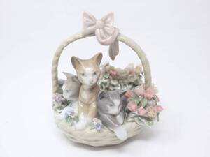 リヤドロ LLADRO ねこ 三つ子の仔猫 子猫 フィギュリン 置物 陶器 YAAOTOA