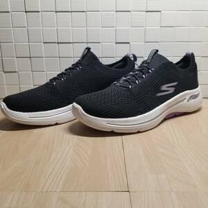 送料無料・新品未使用！！スケッチャーズ SKECHERS カジュアルシューズ / GO WALK ARCH FIT-CRYSTAL WAVES / 定価12650円 23.5ｃｍ