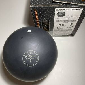 【新品未ドリル】ボウリングボール ブラックパール ウレタン ハンマー 78D 15lb03oz