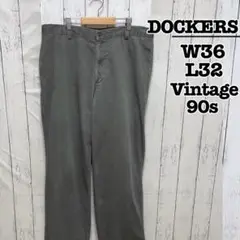 DOCKERS　90s　チノパン　ワークパンツ　グレー　W36　USA古着