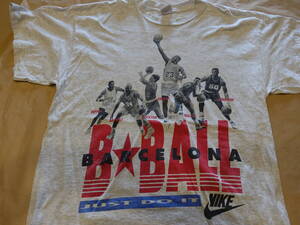 1992　Vintage NIKE T-shirts　USA Dream Team Barcelona Olympics　銀タグ　米国製　size　XL 