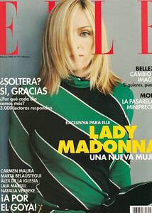 美品　MADONNA　マドンナ　表紙雑誌 　ELLE （スペイン版）　 2001年　　表紙＋特集記事