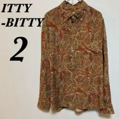 ITTY-BITTY イッテイビッティ　レーヨン　総柄　プルオーバー　シャツ　2