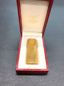 Cartier カルティエ ガスライター　オーバル　 ゴールド　箱付き